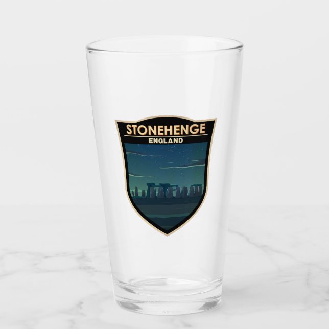 Verre Stonehenge Angleterre Travel Art Vintage (Devant)