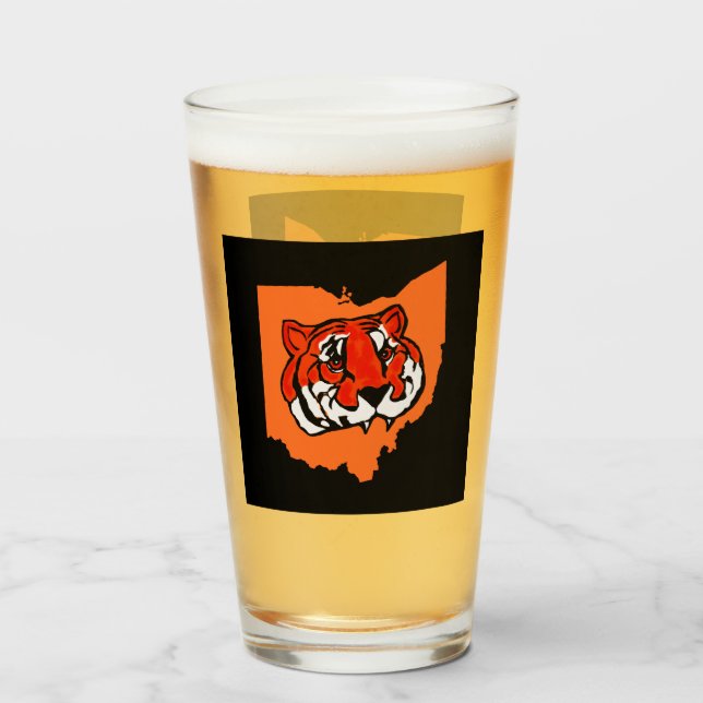 VERRE STRIPES ORANGE ET NOIR (Devant (rempli))