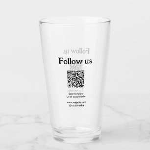 Verre Suivez-nous sur les réseaux sociaux, scannez le co