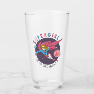 Verre Supergirl hors de ce monde Retro Graphisme