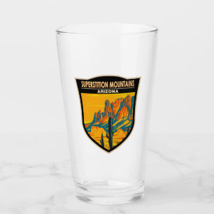 Verre Superstition Montagnes Arizona Vintage