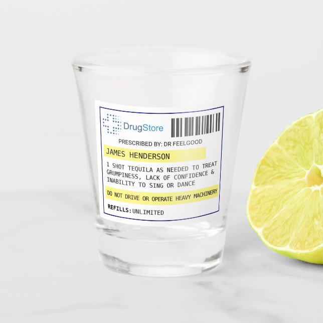 Verre sur ordonnance personnalisé et drôle (Devant)