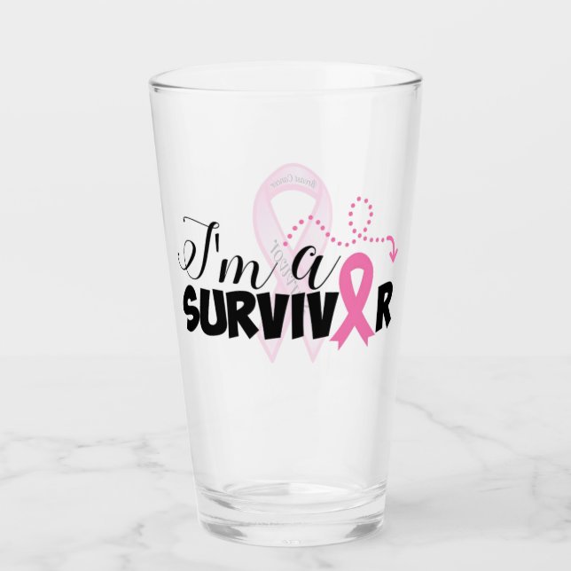 Verre Survivante du cancer du sein (Devant)