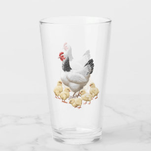 Verre Sussex Chicken Mama Hen et Chicks
