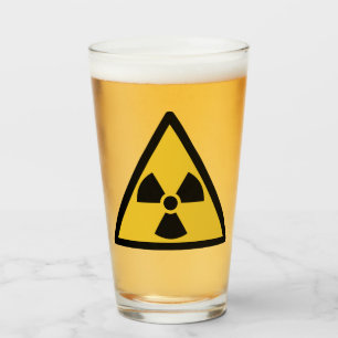 Verre Symbole d'avertissement de rayonnement (danger rad