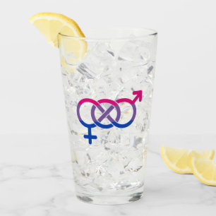 Verre Symbole de genre bisexuel