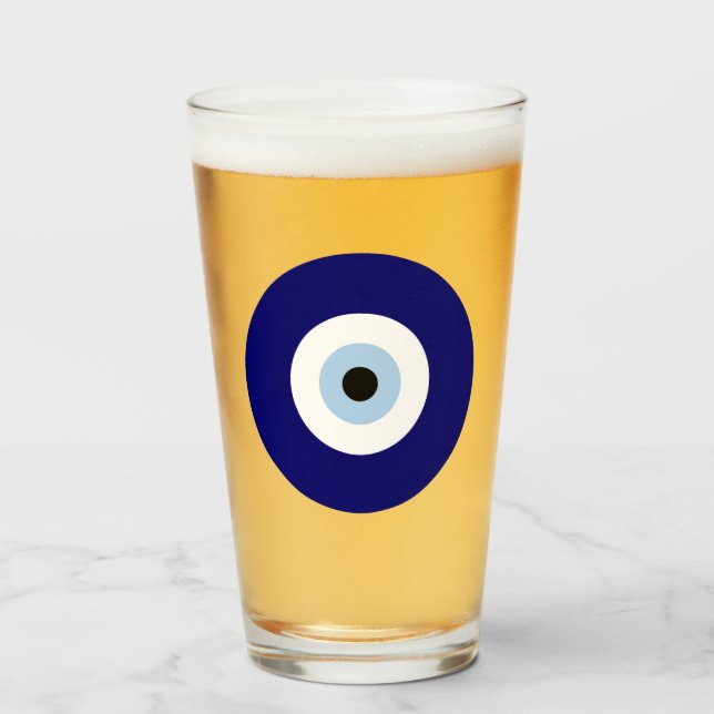 Verre Symbole de protection et de bonne chance (Devant (rempli))