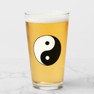 Verre SYMBOLE YIN ET Yang (Taijitu taoïste chinois)
