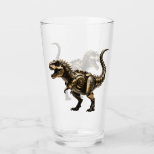 Verre T-Rex Mech Steampunk – Bête Dino en laiton