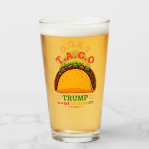 Verre Taco Trump chasse toujours les poulets amusants