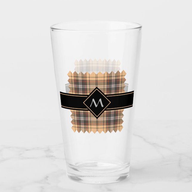 Verre Tartan beige et Brown (Devant)