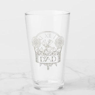 Verre Tattoo de style vintage pour Papa