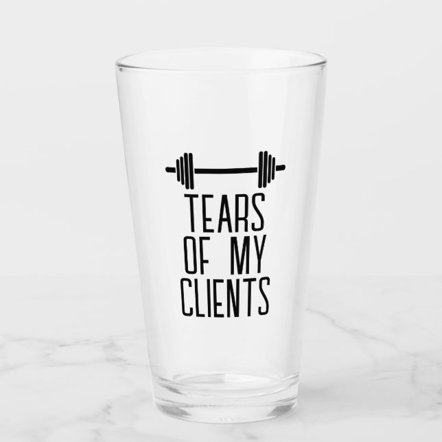Verre Tears of My Clients Personal Trainer Canards Cadea (Devant)