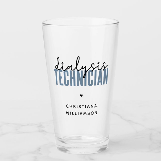Verre Technicien de dialyse personnalisé | Cadeaux techn (Devant)