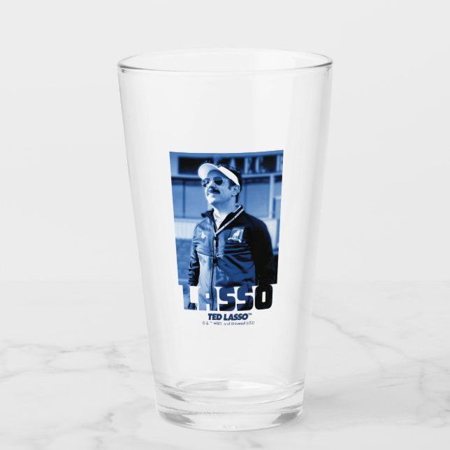 Verre Ted Lasso | Lasso Photo Portrait Graphique (Devant)