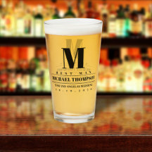 Témoin de mariage moderne monogramme simple