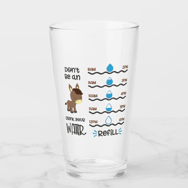Verre Temps/Verre de mesure de l'eau de l'âne (Devant)
