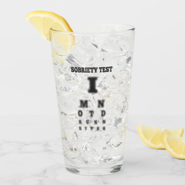 Verre Teste de sobriété amusant 🍻 tableau oculaire flou (Devant glace)