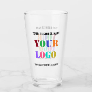 Verre Texte de logo de société personnalisé Cadeau promo