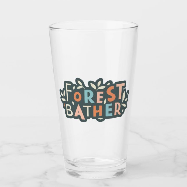Verre Texte personnalisé du segment de forêt (Devant)