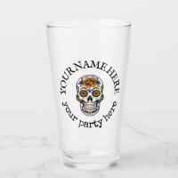 Texte Personnalisé Halloween Bière crâne de sucre