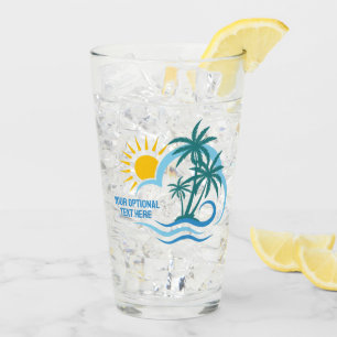 Verre Texte personnalisé Îles tropicales