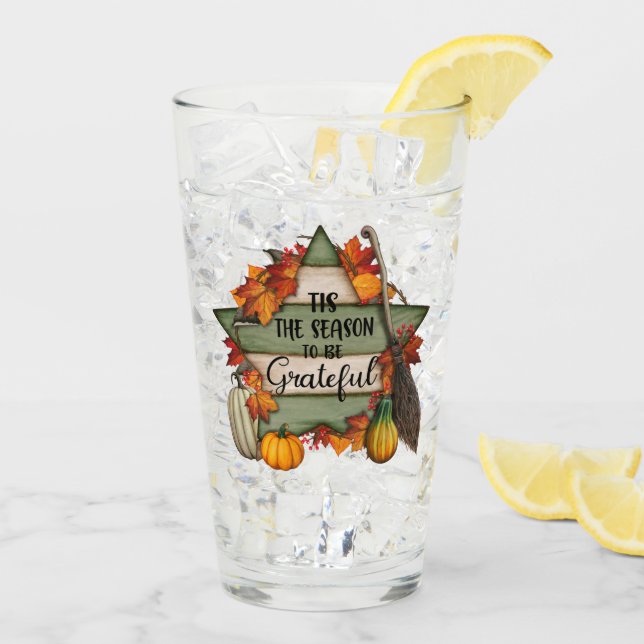 Verre Thanksgiving Collection d'automne tendance (Dos glace)