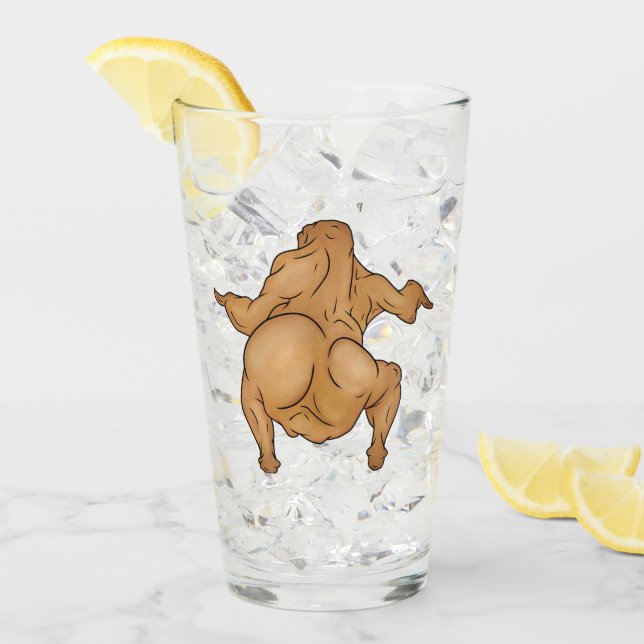 Verre Thanksgiving Twerkey Glass Cup (Devant glace)