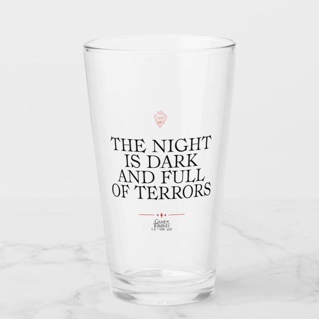 Verre The Night is Dark and Full of Terrors (Devant)