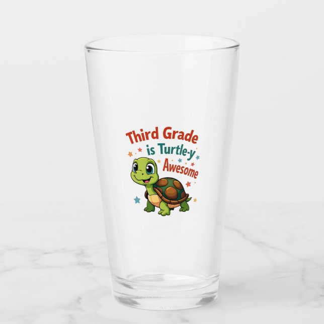 Verre Third grade Turtle-y Awesome 3rd Grade Back to Sch (Devant)