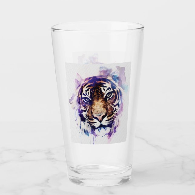 Verre Tigre aquarelle (Devant)