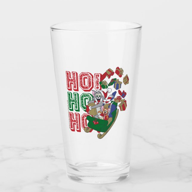 Verre Tom et Jerry livrent des cadeaux dans un hangar (Devant)
