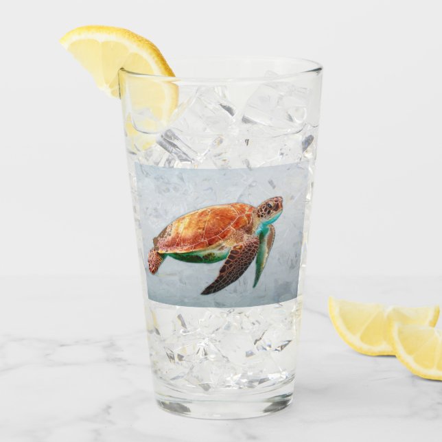 Verre Tortue de mer (Devant glace)
