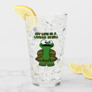 Verre Tortue Moustachu Coquille Vivante