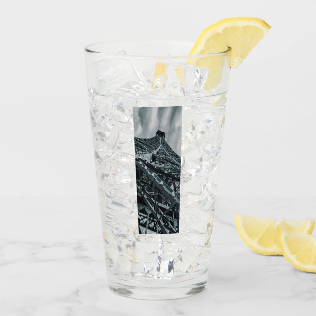 Verre Tour Eiffel Paris Acier et ciel (Dos glace)