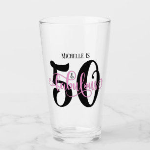 Verre Tournoyant 50 ans & Fabuluxx anniversaire avec nom