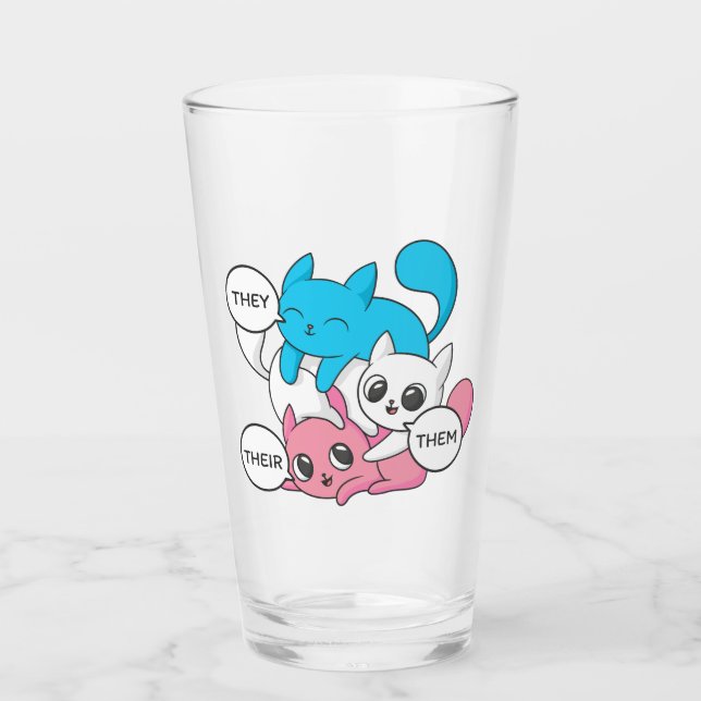 Verre Transgenres Les Chats Qu'Ils Leur Prononononosent  (Devant)