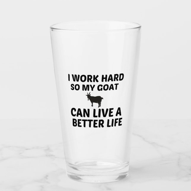 VERRE TRAVAIL DE CHÈVRE MEILLEURE VIE (Devant)