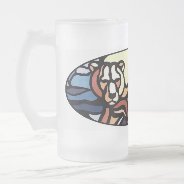 Verre tribal d'ours de nations de tasse de bière (Gauche)