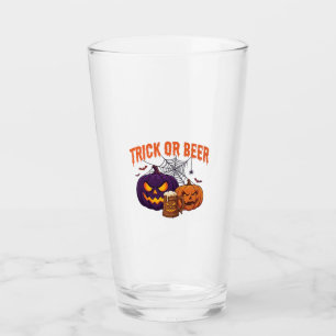 Verre Trick Or Beer Mug citrouilles d'Halloween Toile d'