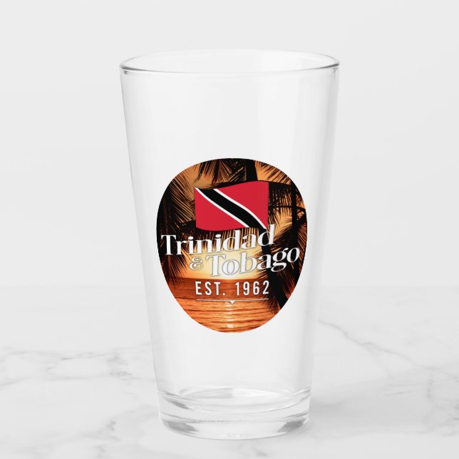 Verre "Trinidad & Tobago Est. Coucher De Soleil De 1962  (Devant)