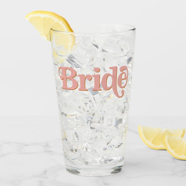 Verre TRIXIE Retro 70's Thématique Super mariée Bachelor (Devant glace)