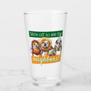 Verre Trois Bulldogs en costumes