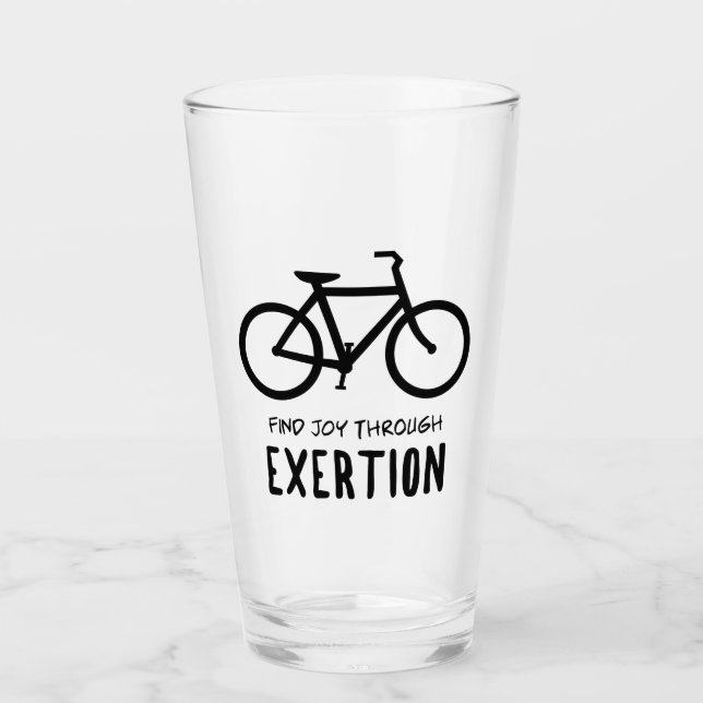 Verre Trouvez de la joie à travers le vélo d'aventure (Devant)