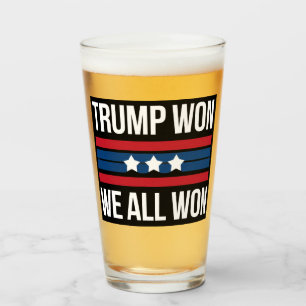 Verre Trump a Gagné Nous Avons Tous Gagné 2024 Drapeau U