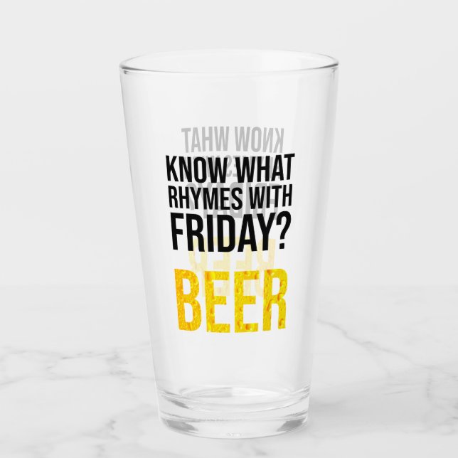 Verre Tu Sais Avec Quoi Rhymes Vendredi ?Bière (Devant)