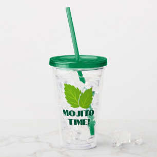 Verre tumbler en acrylique Mojito Cocktail avec me
