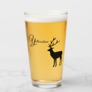 Verre Tumbler-Yellowstone Deer