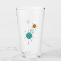 Turquoise Orange Franciscan Starburst milieu du si
