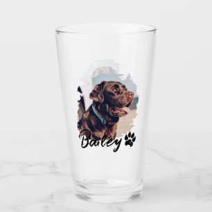 Verre Typographie Cool simple et moderne Nom et photo